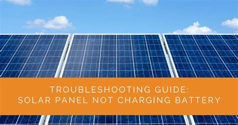 solar panel troubleshooting guide